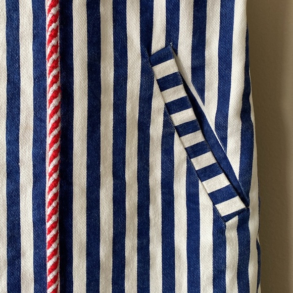 Kikot Prorsum Blue and White Striped Overalls with Dog - Picture 4 of 14